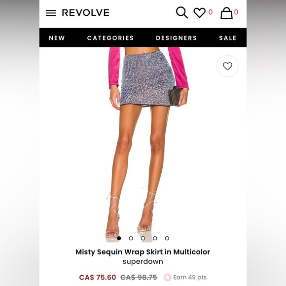 Revolve Misty Sequin Wrap Skirt in Multicolor- Superdown - eras tour - Picture 4 of 4